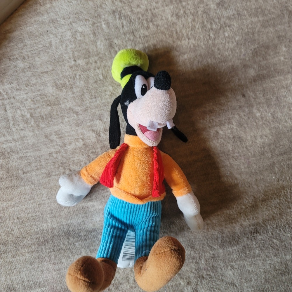 Disney Junior Mickey Mouse Clubhouse Goofy Plush Just Play Orange Blue 9 Inch